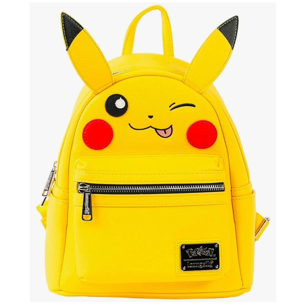 NWT Loungefly x Pokemon Pikachu Winking Face Backpack & You're A Catch Lip Mask